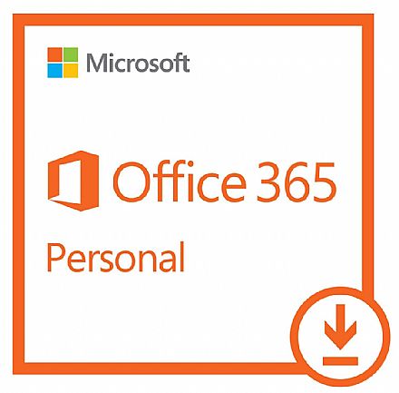 Software - Office 365 Personal - Licença Anual para 1 usuário - 1 TB de Armazenamento One Drive - 1 PC ou Mac + 1 Tablet ou Smartphone - Versão Download - QQ2-00008