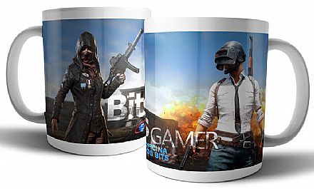 Acessórios - Caneca de porcelana - Bits Gamer Playerunknown`s Battlegrounds