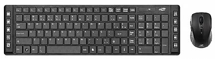 Kit Teclado e Mouse - Kit Teclado e Mouse sem Fio C3 Tech - ABNT2 - 1600dpi - Teclas Multimídia - K-W50BK