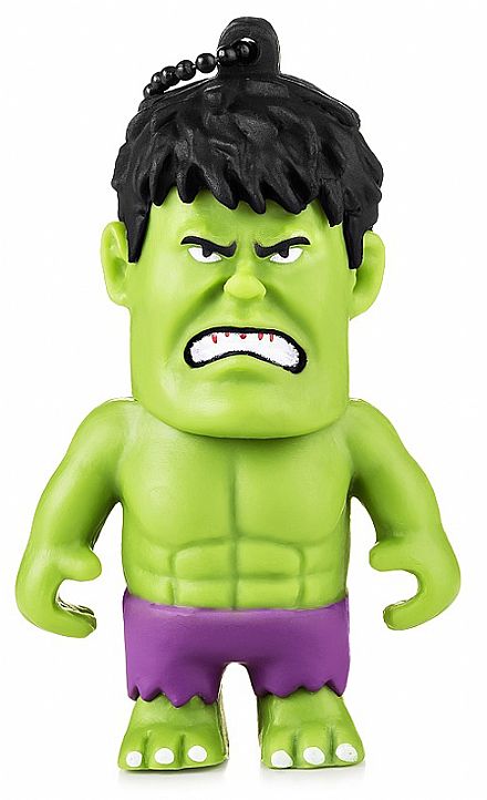 Pen Drive - Pen Drive 8GB Marvel Vingadores Hulk - Multilaser PD082