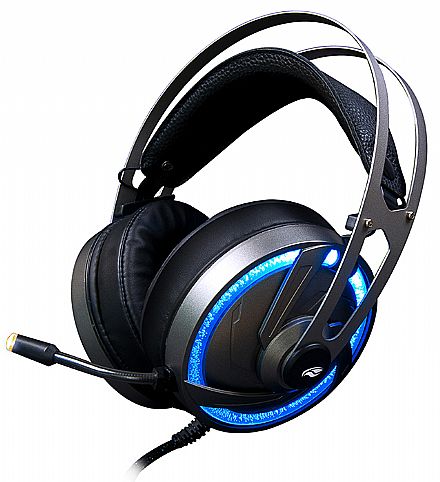 Fone de Ouvido - Headset Gamer C3Tech GoShawk - LED RGB - com Controle de Volume - Conector P2 e USB - PH-G300SI C3T