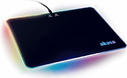 Mouse pad - Mousepad Akasa Vegas X9 - 350 x 250 x 5.8mm - Iluminação RGB - USB - AK-MPD-04RB