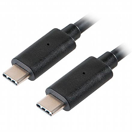 Cabo & Adaptador - Cabo USB-C para USB-C 3.1 - USB Tipo C - SuperSpeed+ - Akasa AK-CBUB26-10BK