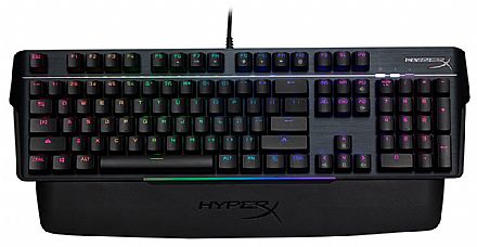 Teclado - Teclado Mecânico HyperX Mars RGB - Switch Outemu Blue - LED RGB - Apoio de Pulso Removível - HX-KB3BL3-US/R4