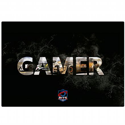 Mouse pad - Mousepad Bits Gamer Speed - Médio: 360 x 250mm