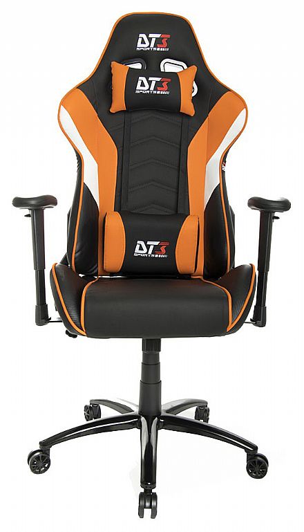 Cadeiras - Cadeira Gamer DT3 Sports Elise Orange - Encosto Reclinável de 180º - Construção em Aço - 10636-6