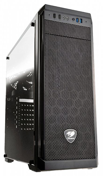 Gabinete - Gabinete Cougar MX330-G - Janela Lateral em Vidro Temperado - USB 3.0 - Preto