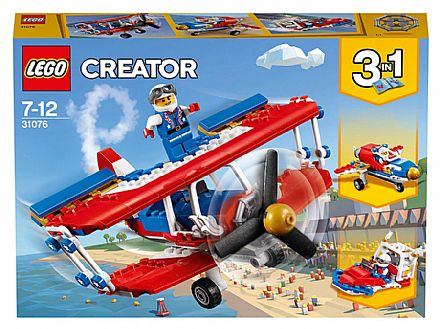 Brinquedo - LEGO Creator - Avião de Acrobacias Ousadas - 31076