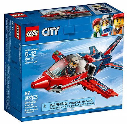 Brinquedo - LEGO City - Espetáculo Aéreo de Avião a Jato - 60177