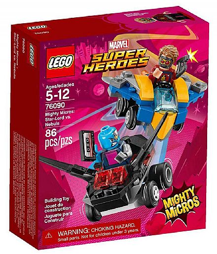 Brinquedo - LEGO Marvel Super Heroes - Mighty Micros: Senhor-das-Estrelas vs. Nebula - 76090