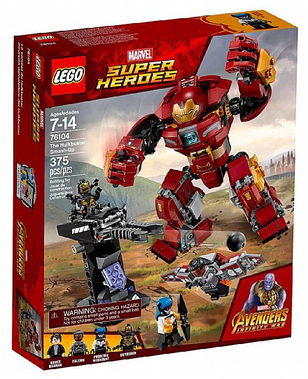 Brinquedo - LEGO Marvel Super Heroes - O Ataque Destruidor de Hulkbuster - 76104