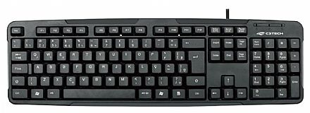 Teclado - Teclado USB C3 Tech - ABNT2 - Preto - KB-12BK