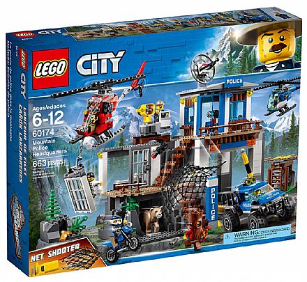Brinquedo - LEGO City - Quartel General da Polícia na Montanha - 60174