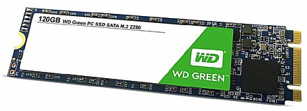 SSD - SSD M.2 120GB Western Digital Green - Leitura 545 MB/s - Gravação 465MB/s - WDS120G2G0B
