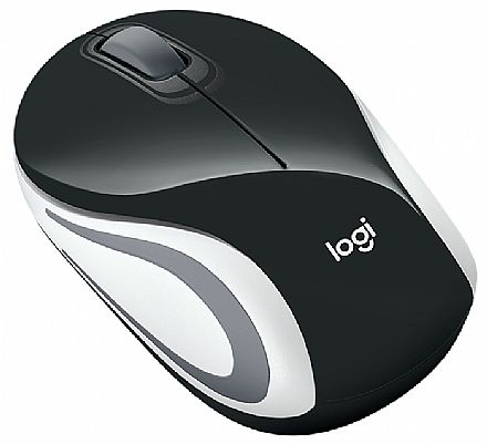 Mouse - Mini Mouse sem Fio Logitech M187 Preto - 1000dpi - 910-003253