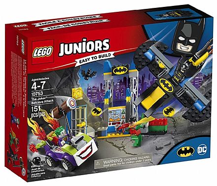 Brinquedo - LEGO Juniors - O Ataque à Batcaverna do Joker - 10753