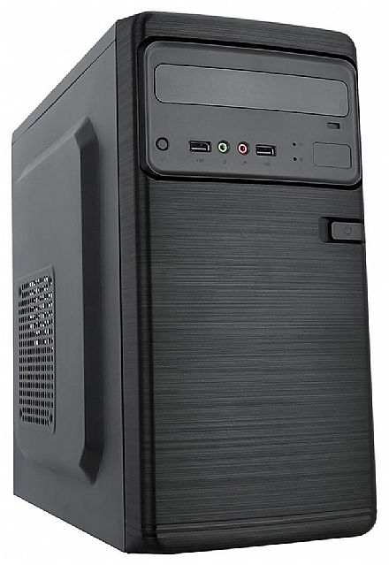 Gabinete - Gabinete K-Mex GM-13T9 - com Fonte de 200W - Micro ATX - Entradas USB e Áudio