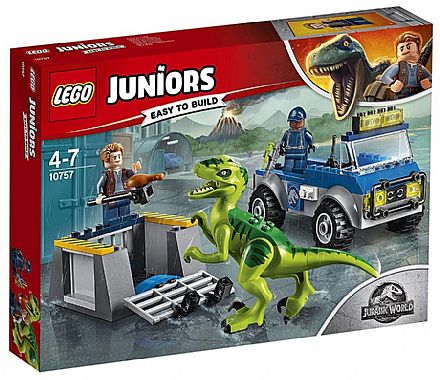 Brinquedo - LEGO Juniors Jurassic World - Caminhão de Resgate de Raptor - 10757