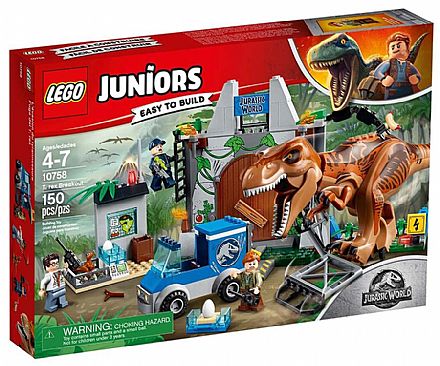 Brinquedo - LEGO Juniors Jurassic World - Fuga de T-Rex - 10758