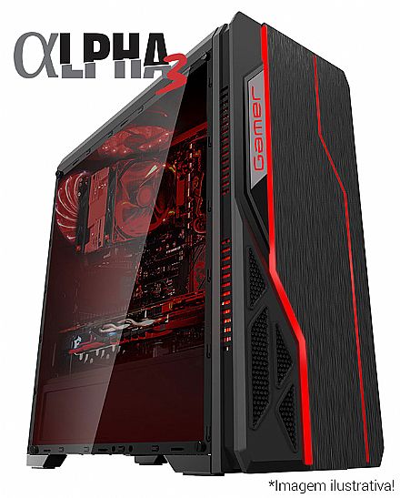 Computador Gamer - PC Gamer Bits Alpha 3 - Intel® i5 8400, 8GB, HD 500GB, Geforce GTX 1050 Ti 4GB