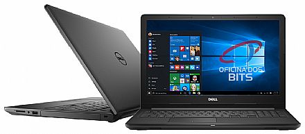 Notebook - Notebook Dell Inspiron i15-3567-A10P - Tela 15.6", Intel i3 6006U, 8GB, HD 1TB, Intel HD Graphics 520, Windows 10