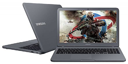 Notebook - Notebook Samsung Expert X50 - Tela 15.6" Full HD, Intel i7 8550U, 20GB, HD 1TB, GeForce MX110 2GB, Windows 10 - Cinza - NP350XAA-XF3BR
