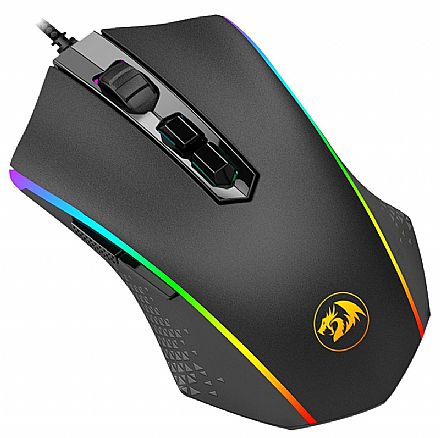 Mouse - Mouse Gamer Redragon Memeanlion Chroma M710 - 10000dpi - 8 Botões - Ajuste de Peso - Iluminação RGB