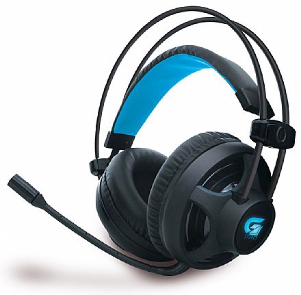 Fone de Ouvido - Headset Gamer Fortrek G Pro H2 - com Controle de Volume e Cancelamento de Ruídos - LED Azul - Conector P2 e USB - 64390