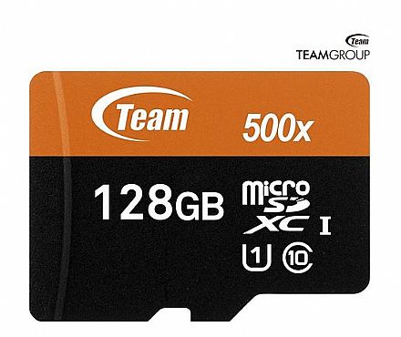 Cartão de Memória - Cartão 128GB Micro SD - Classe 10 Velocidade até 80MB/s -TeamGroup - TUSDX128GUHS03