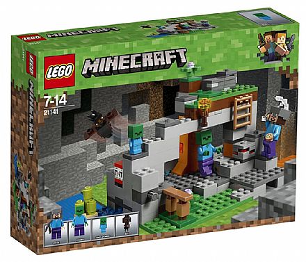 Brinquedo - LEGO Minecraft - A Caverna do Zombie - 21141