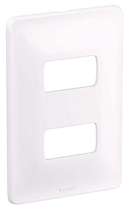 Tomada - Placa Legrand Pial Zeffia - para 2 módulos - Branco - 680182