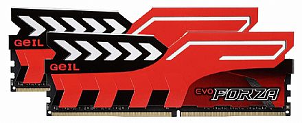 Memória para Desktop - Memória Kit 16GB DDR4 2400MHz (2 x 8GB) - Geil EVO Forza - CL16 - GFR416GB2400C16D