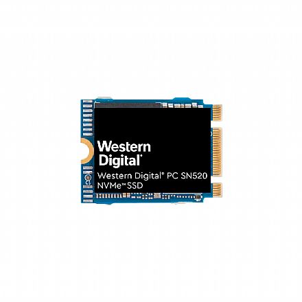 SSD - SSD M.2 128GB Western Digital SN520 - NVMe - Leitura 1500 MB/s - Gravação 800 MB/s - SDAPTUW-128G