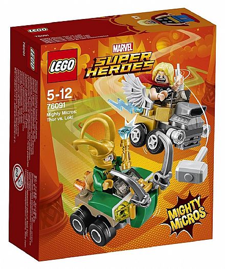 Brinquedo - LEGO Marvel Super Heroes - Mighty Micros: Thor vs Loki - 76091
