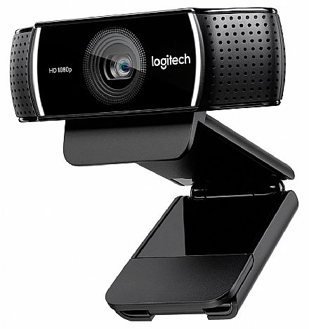 Webcam - Web Câmera Logitech C922 Pro Stream - Vídeo chamadas em Full HD 1080p - com Tripé - 960-001087