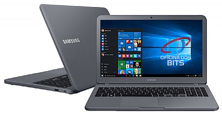 Notebook - Notebook Samsung Essentials E30 - Tela 15.6" Full HD, Intel Core i3 7020U, 8GB, SSD 240GB, Intel HD Graphics 620, Windows 10 - Cinza - NP350XAA-KF3BR