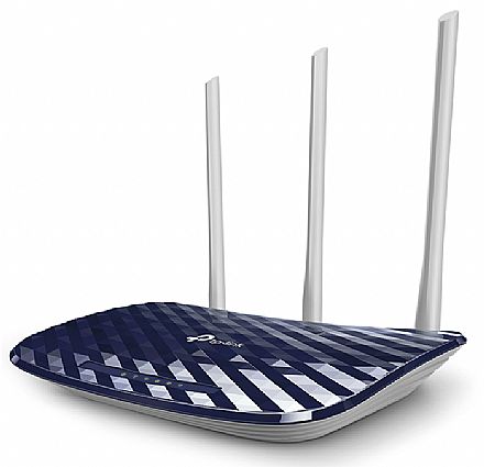 Roteador, Repetidor & Acess Point - Roteador Wi-Fi TP-Link Archer C20 AC750 Versão 4.0 - Dual Band 2.4 GHz e 5 GHz - 3 Antenas