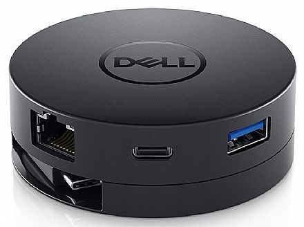 Notebook Acessórios - Adaptador Universal Dell Mobile DA300 - USB-C 3.1 (Tipo C) para HDMI, VGA, DisplayPort, RJ45 Gigabit, USB Tipo C e USB 3.0