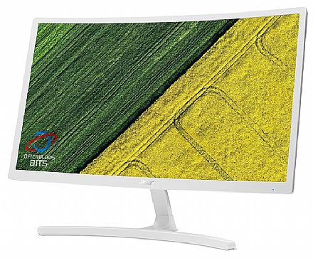 Monitor - Monitor 23.6" Acer ED242QR WI Curvo - Full HD - 4ms - 75Hz - FreeSync - VGA/HDMI - Branco