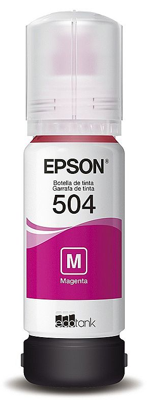 Cartucho - Refil de Tinta Epson T504320-AL - 70ml - Magenta - Para Multifuncionais Tanque de Tinta Epson L4150/ L4160/ L6161/ L6171/ L6191