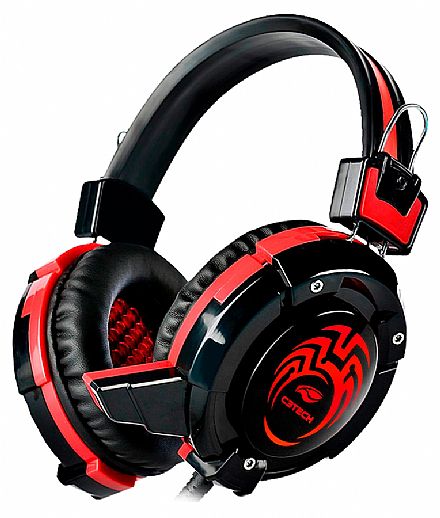 Fone de Ouvido - Headset Gamer C3 Tech Flycatcher - com Microfone - Iluminação LED - Conector P2 e USB - PH-G10BK