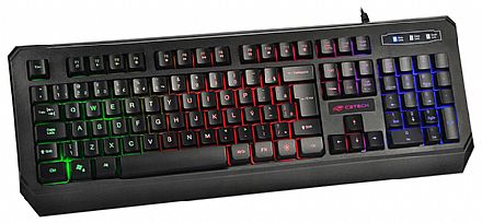 Teclado - Teclado Gamer C3 Tech - Teclas Antighosting - 1ms - Iluminação LED - KG-50BK