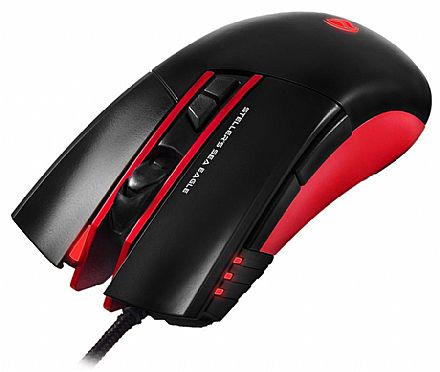 Mouse - Mouse Gamer C3Tech Stellers - 3200dpi - 1ms - 7 Botões - com LED - MG-200BRD