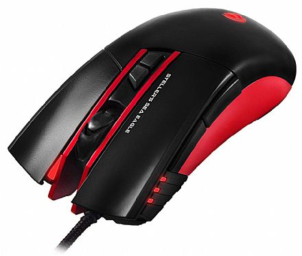 Mouse - Mouse Gamer C3 Tech Stellers - 3200dpi - 1ms - 7 Botões - com LED - MG-200BRD