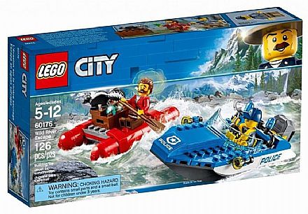Brinquedo - LEGO City - Fuga no Rio Furioso - 60176
