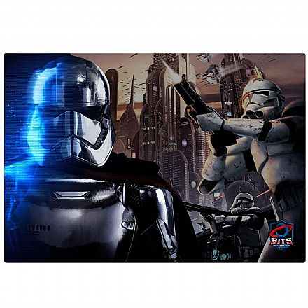 Mouse pad - Mousepad Bits Gamer Star Wars - Médio: 360 x 250mm