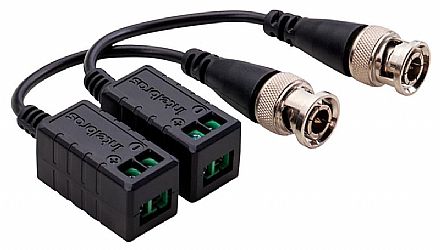 Segurança CFTV - Conversor Transmissor Video Balun Passivo Intelbras XBP 400 HD - 1 Canal - Alcance Máximo de até 400M - 4 em 1 HDCVI, HDTVI, AHD, Analógico
