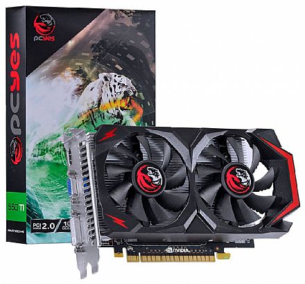 Placa de Vídeo - GeForce GTX 550 Ti 1GB GDDR5 128bits - PCYes PV55TX1GD5128DF