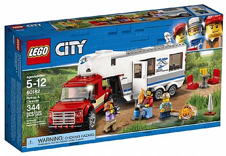 Brinquedo - LEGO City - Pick-up e Trailer - 60182