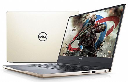Notebook - Notebook Dell Inspiron i14-7472-A20G - Tela 14" Infinita Full HD, Intel i7 8550U, 8GB, SSD 240GB, GeForce MX150 4GB, Windows 10 - Gold